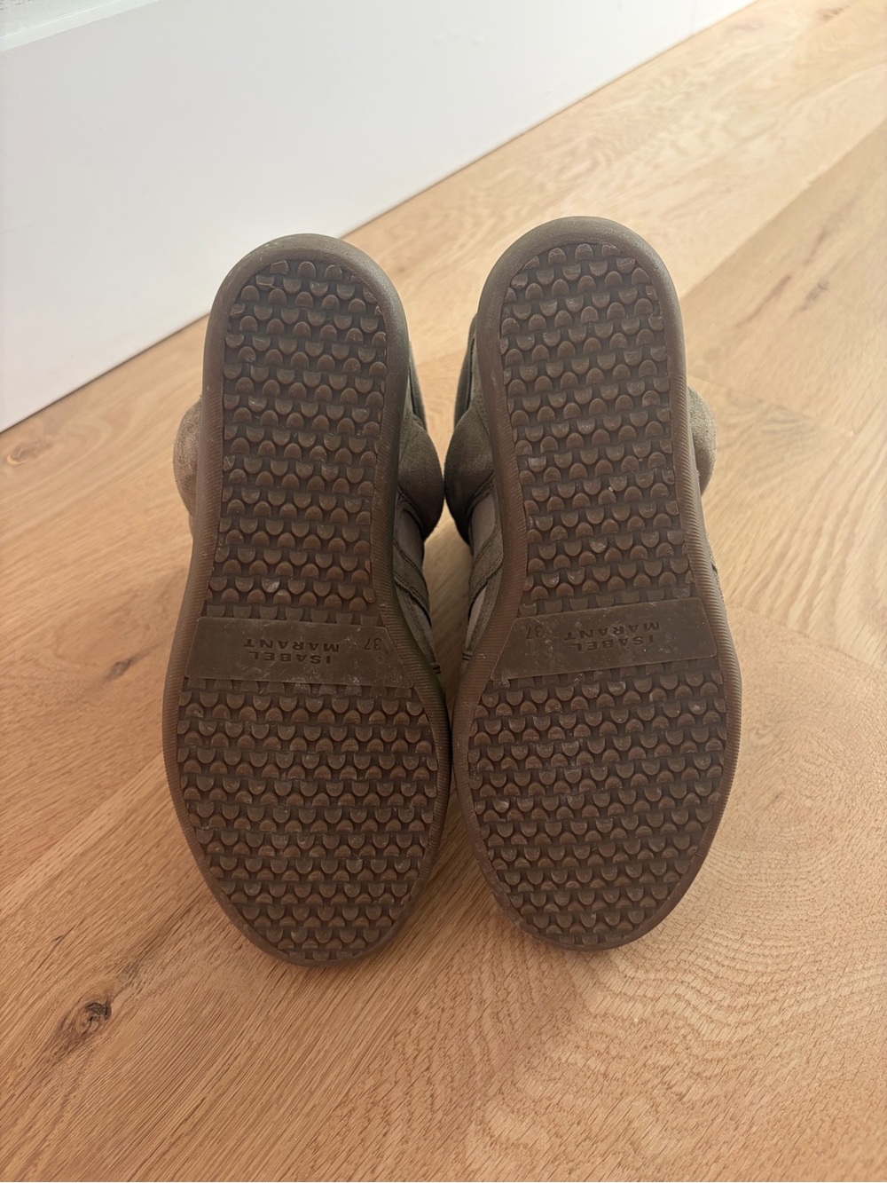 Isabel Marant Tan and Beige Suede Heeled Sneakers - Picture 6 of 6